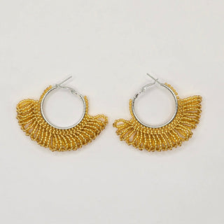 Gold hoop earrings 