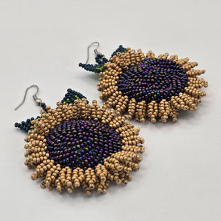 Velvet Sunflower Earrings