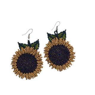 Velvet Sunflower Earrings