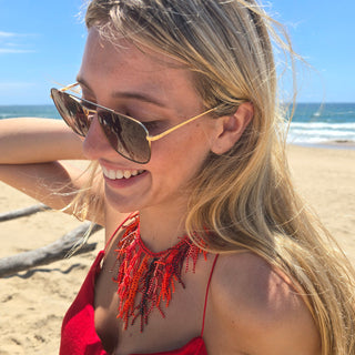 Fire Coral Necklace