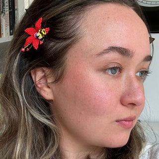 Bee and Blossom Hair Clip
