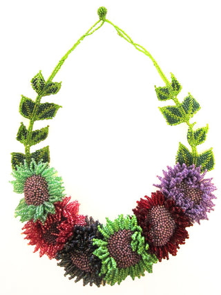 Velvet Sunflower Necklace