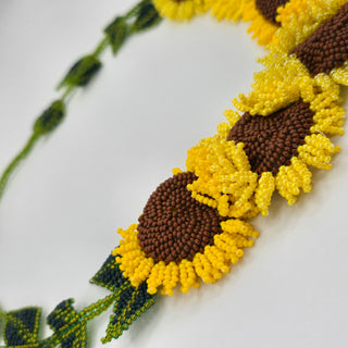 Velvet Sunflower Necklace