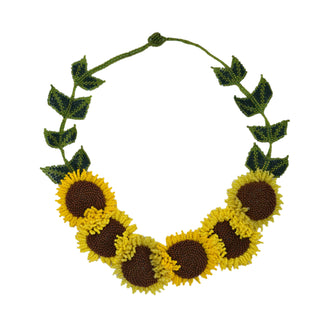 Velvet Sunflower Necklace